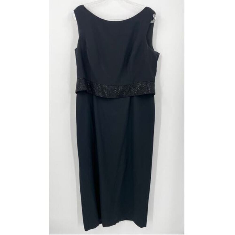 Daymor Couture Black Dress Size 18‎ Long Beaded Bodice Gown